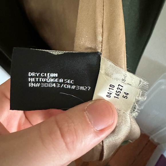 DKNY wool trench pea coat - hunter green - Picture 10 of 10